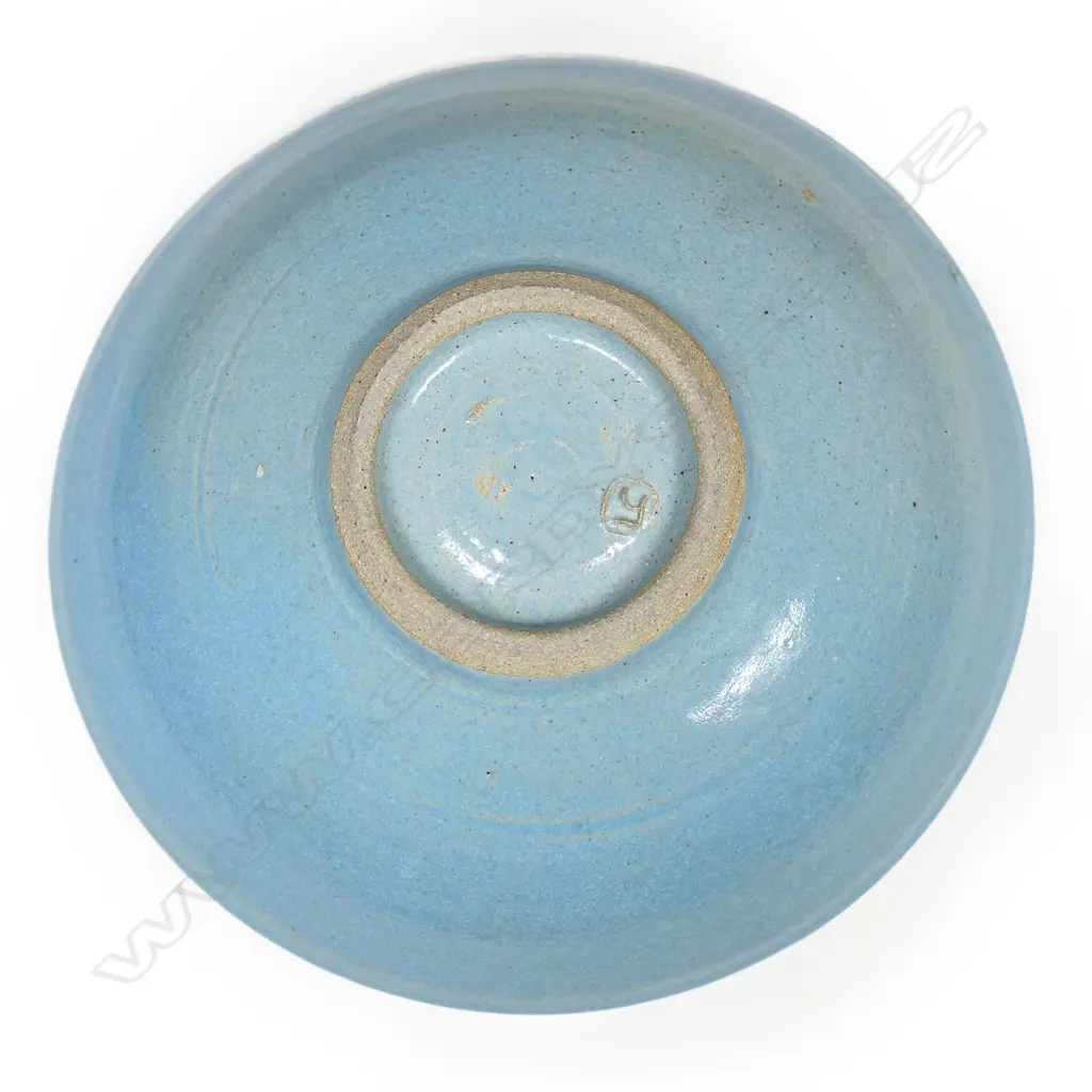 Len Castle blue glaze shallow bowl, Image 1++