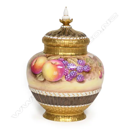 A Royal Worcester lidded potpourri urn,