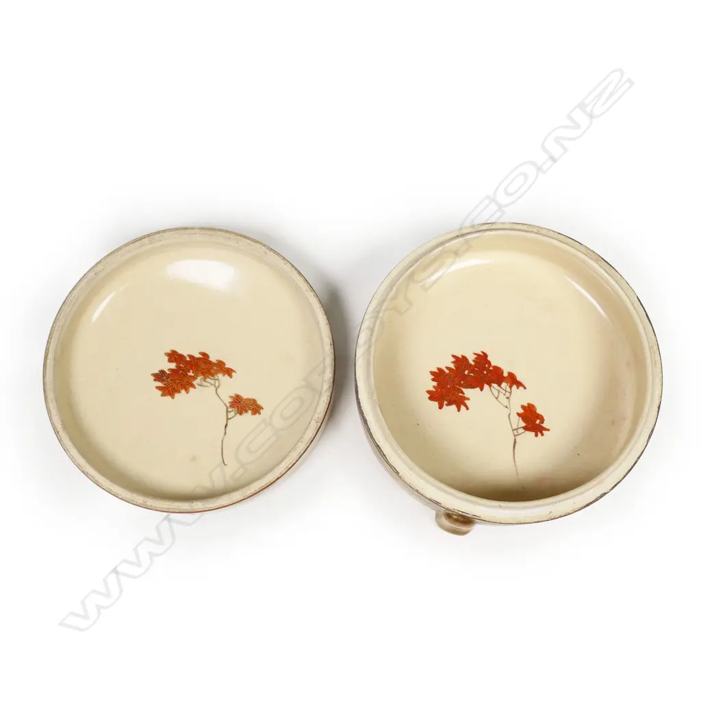 SATSUMA LIDDED BOX 128mm dia Image 1++