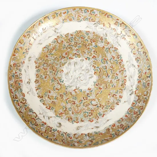 A 19thC fine Japanese Satsuma large plate,