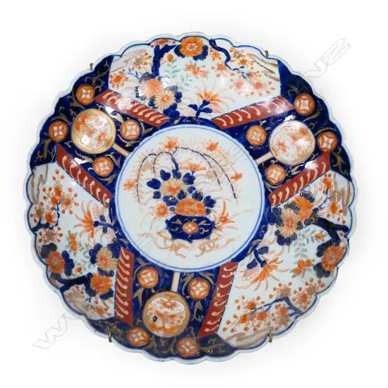19thC JAPANESE IMARI PLATE, DIA 310MM...