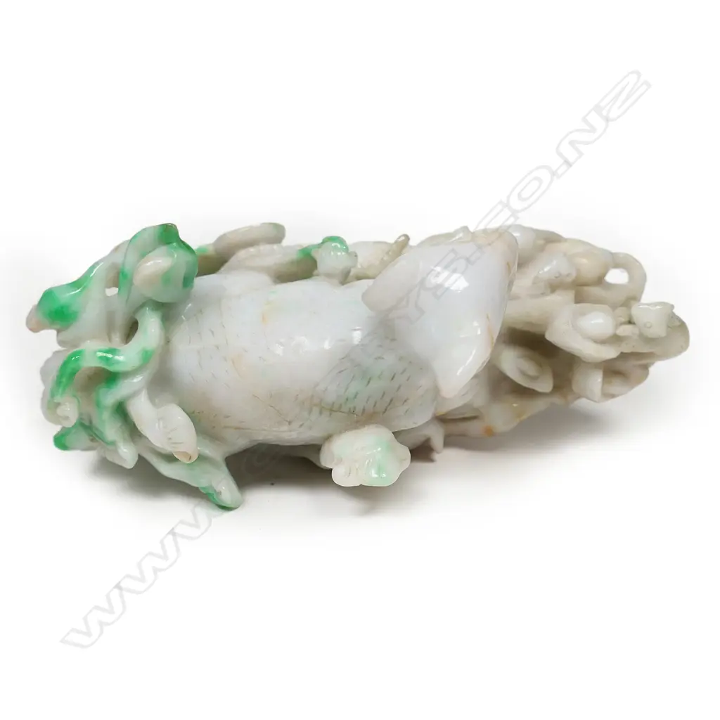 A Chinese pale jade large carving of a rat group, Image 1++