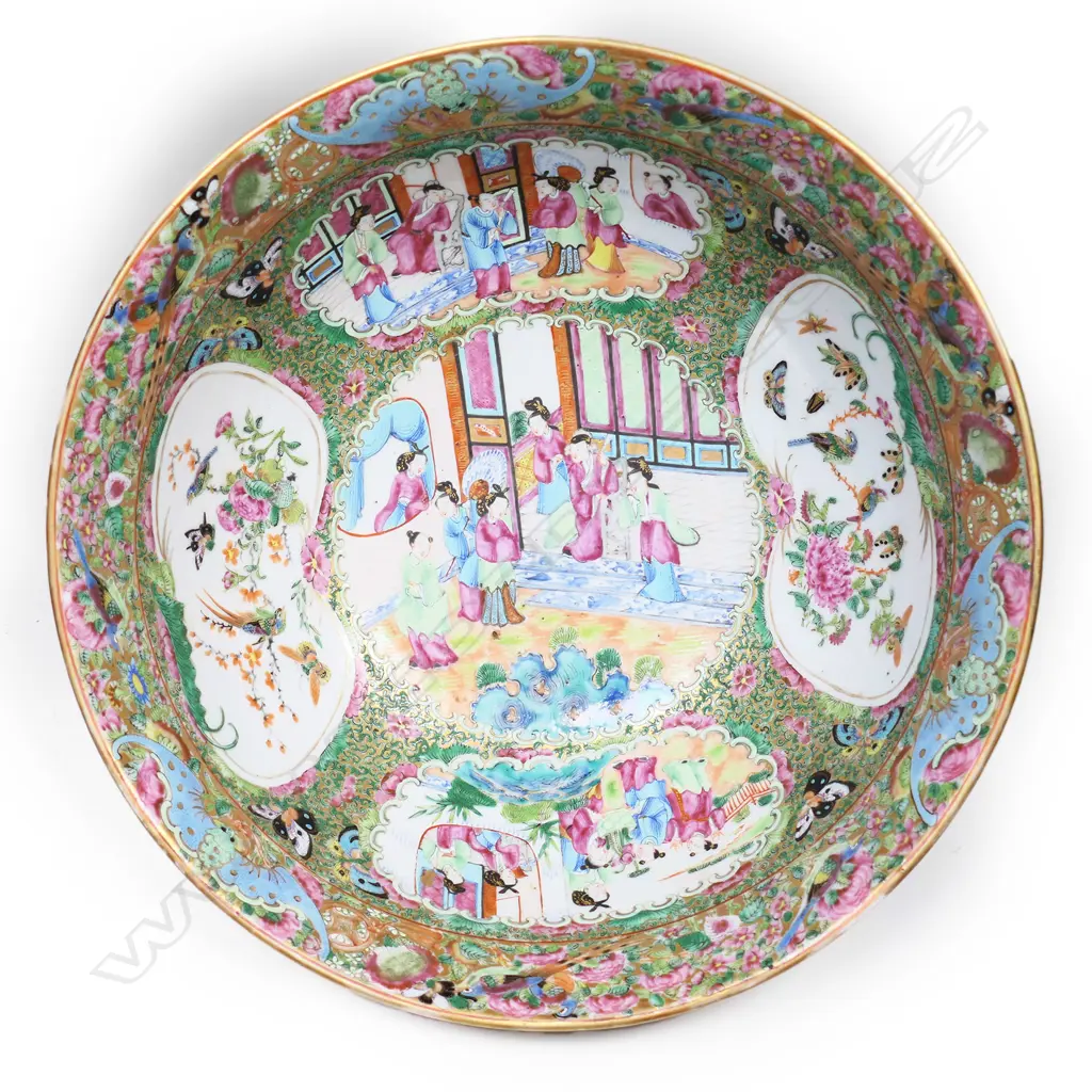A large 19thC Canton famille rose bowl, Image 1++