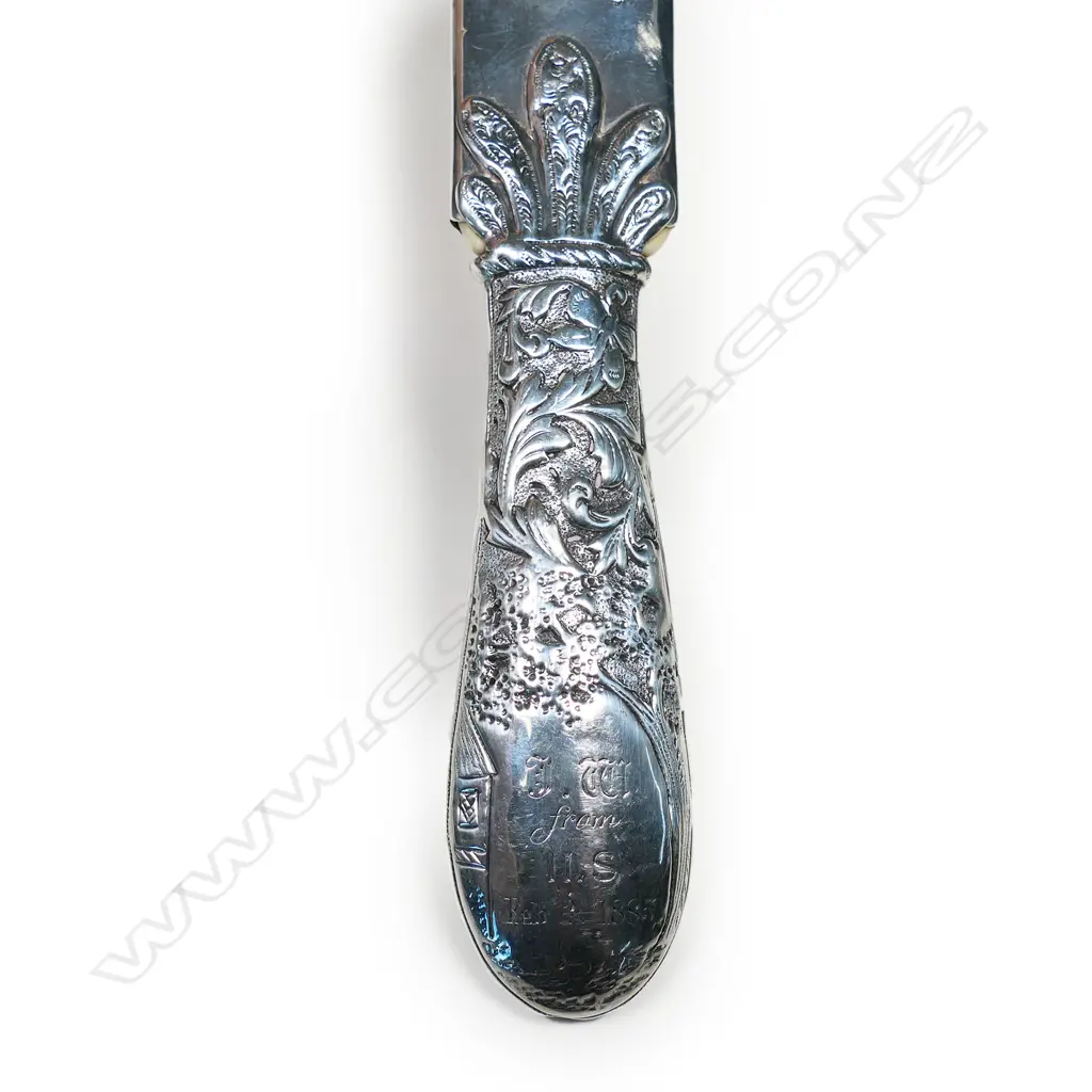 A large and impressive Victorian silver handled and ivory paper knife, Image 1++