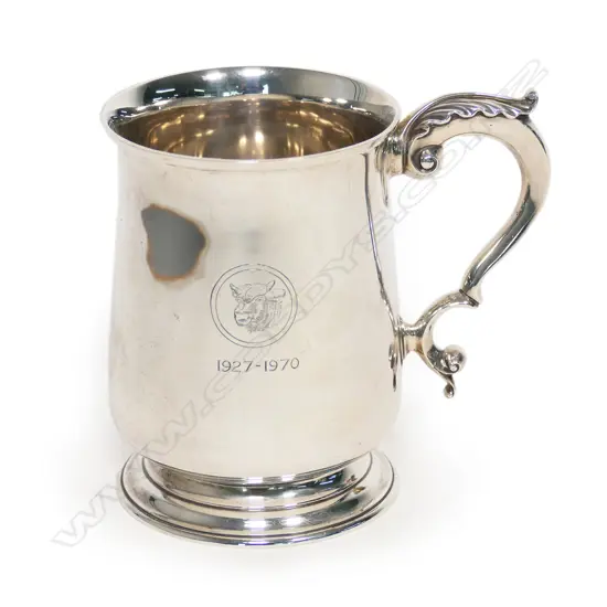 An Edwardian silver baluster mug,