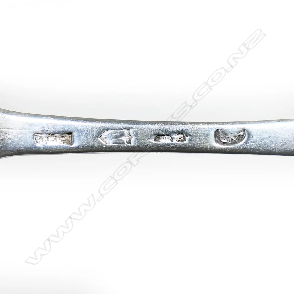 A pair of Geo.lll Irish silver serving spoons, Image 1++