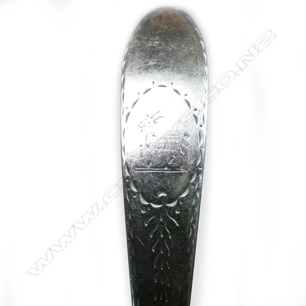 A pair of Geo.lll Irish silver serving spoons, Image 1++