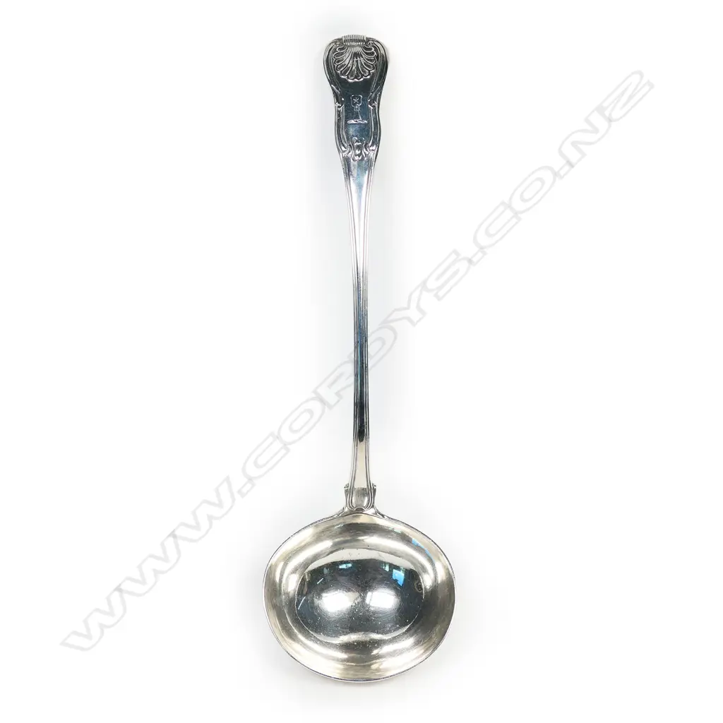 A late George III silver soup ladle, Image 1++