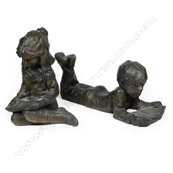 A pair of Ken Kendall bronze figures,