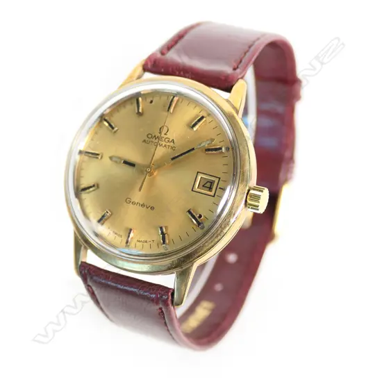 A vintage Omega 9ct gold automatic wristwatch,