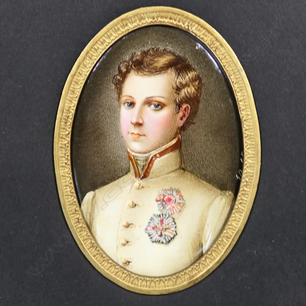 A pair of early/mid 20thC hand painted portrait miniatures of Napoleon and Josephine, Image 1++