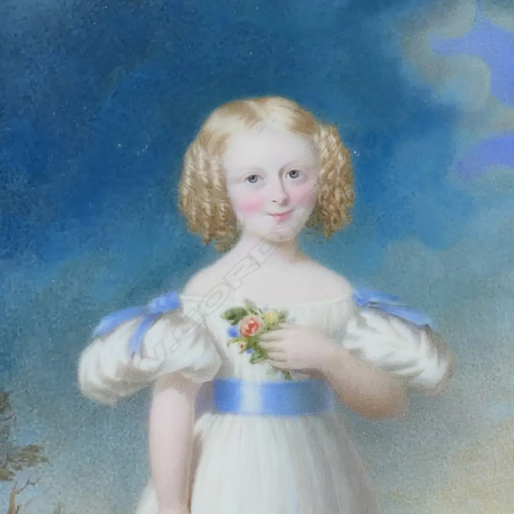 Attributed Emanuel Teter (born in Salzburg  c.1780) fine 19thC hand painted oil on ivory of Miss Grace Rose, Image 1++