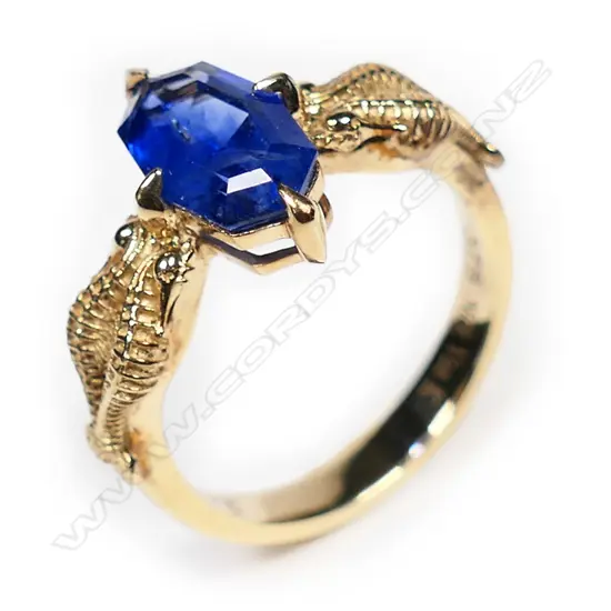9ct gold and sapphire Nick Von K ring,