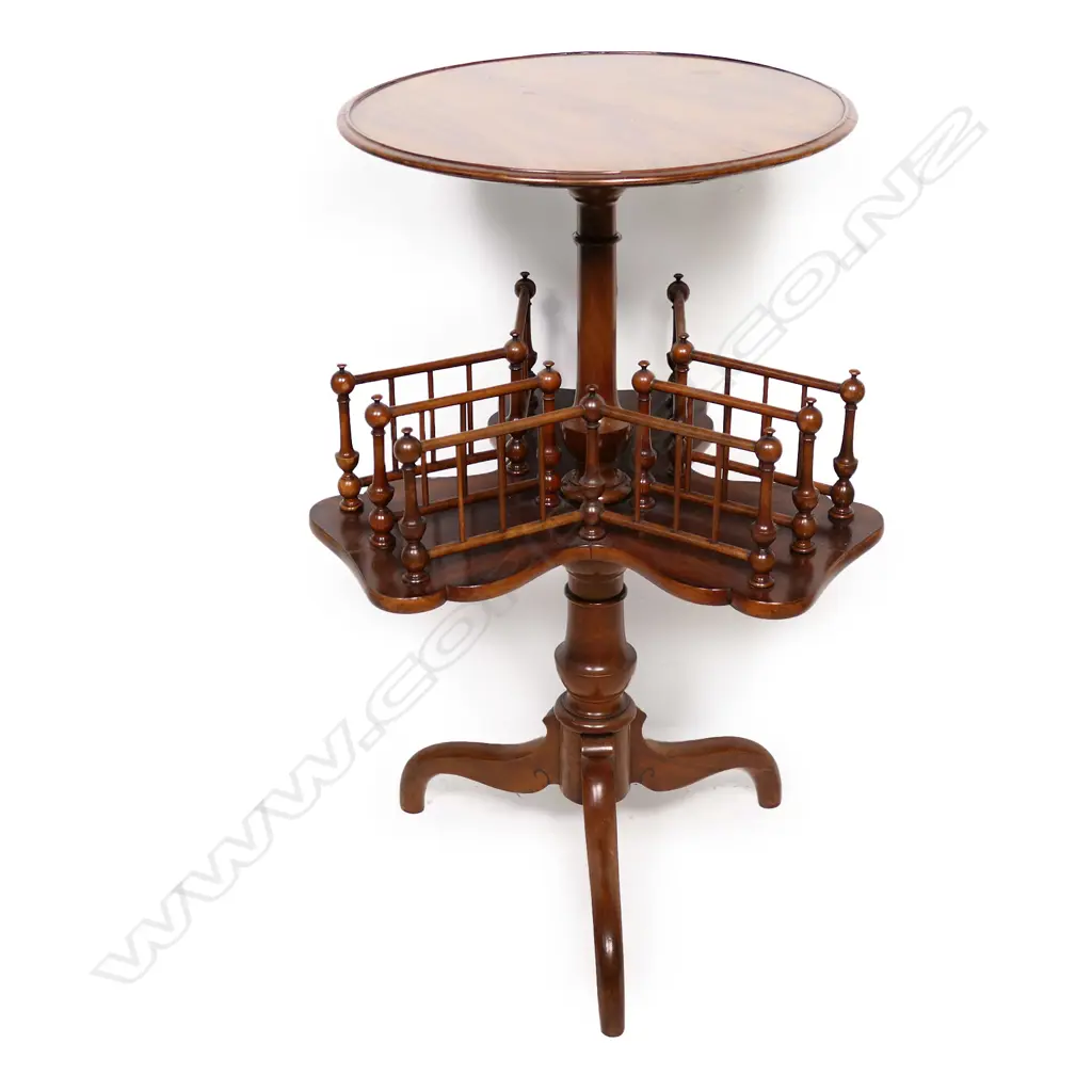 An uncommon Victorian mahogany tripod wine table, Image 1++