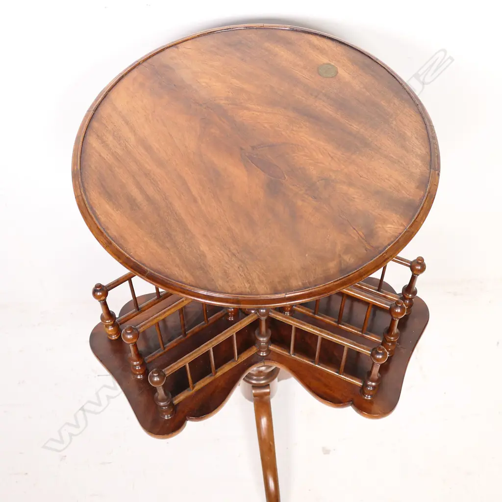 An uncommon Victorian mahogany tripod wine table, Image 1++