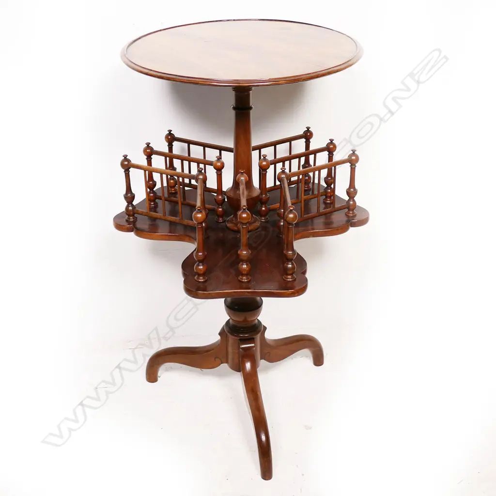 An uncommon Victorian mahogany tripod wine table, Image 1++