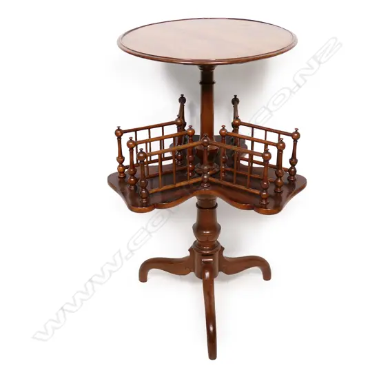 An uncommon Victorian mahogany tripod wine table,