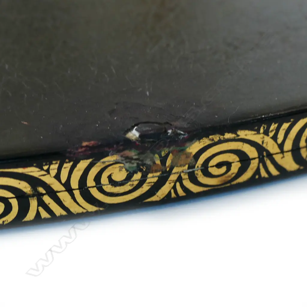 A rare Victorian Jennens & Bettridge hand painted tabletop, Image 1++