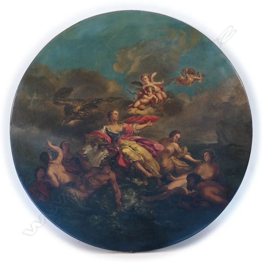 A rare Victorian Jennens & Bettridge hand painted tabletop, Image 1++