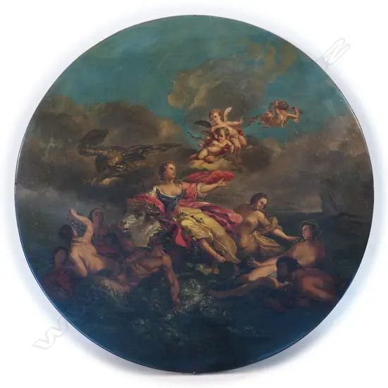 A rare Victorian Jennens & Bettridge hand painted tabletop,