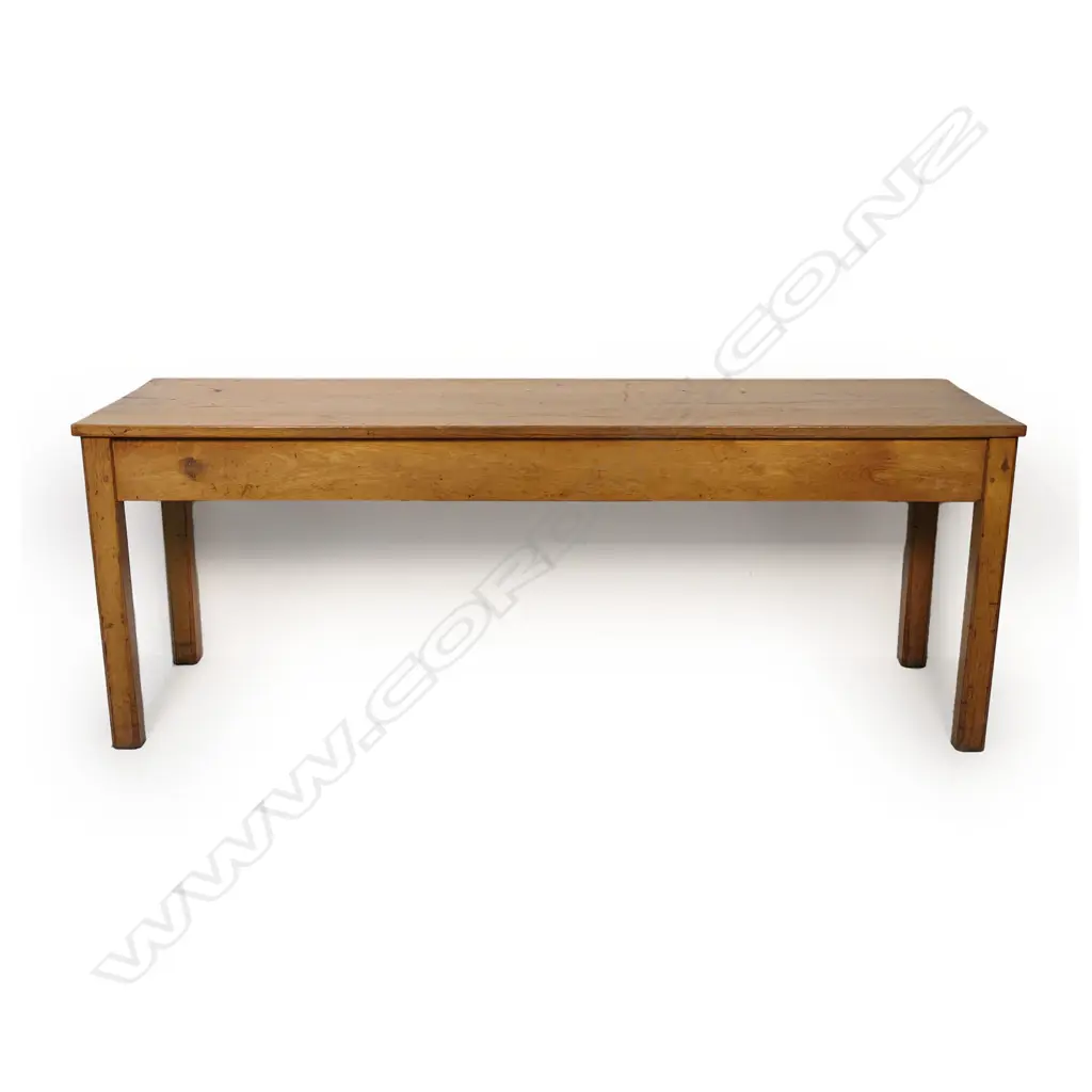 A 19thC French light oak farmhouse refectory table, Image 1++