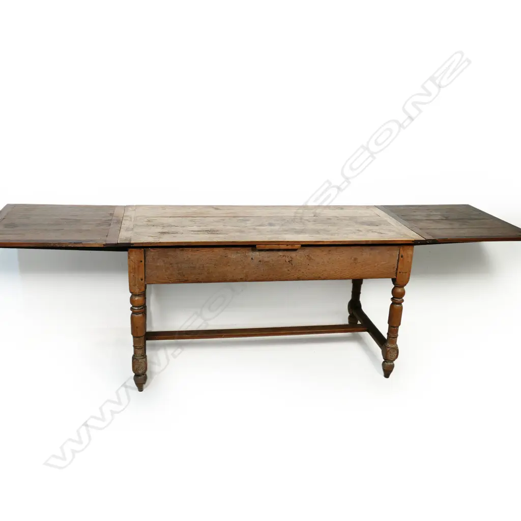 A 19thC French Louis XIII style oak farmhouse refectory table, Image 1++