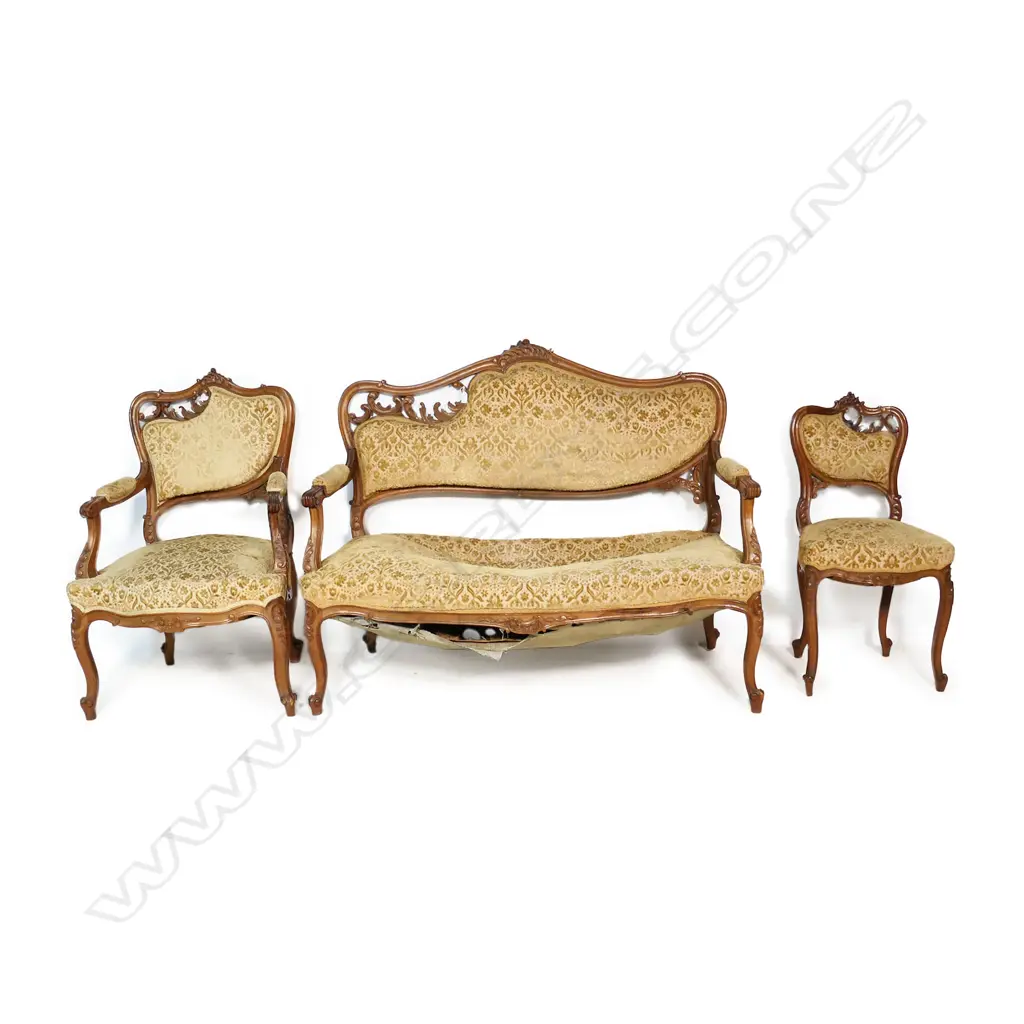 a  c.1900 French five-piece parlour suite, Image 1++