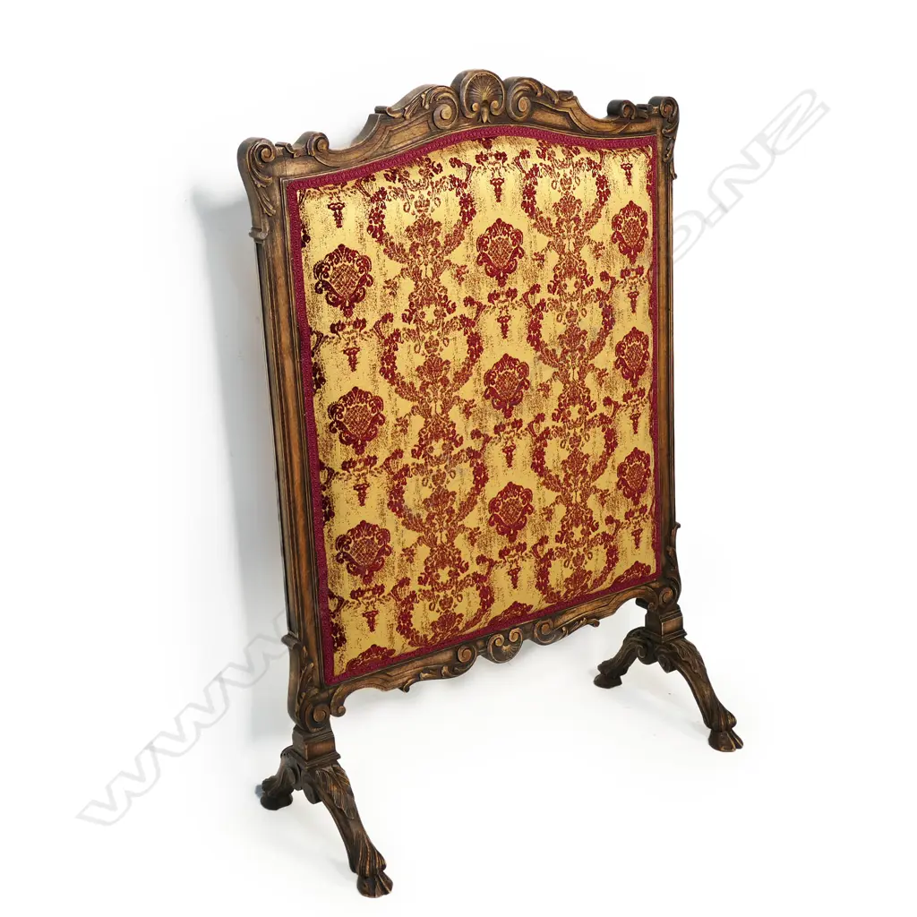 An early / mid 20thC French style upholstered fire screen, Image 1++