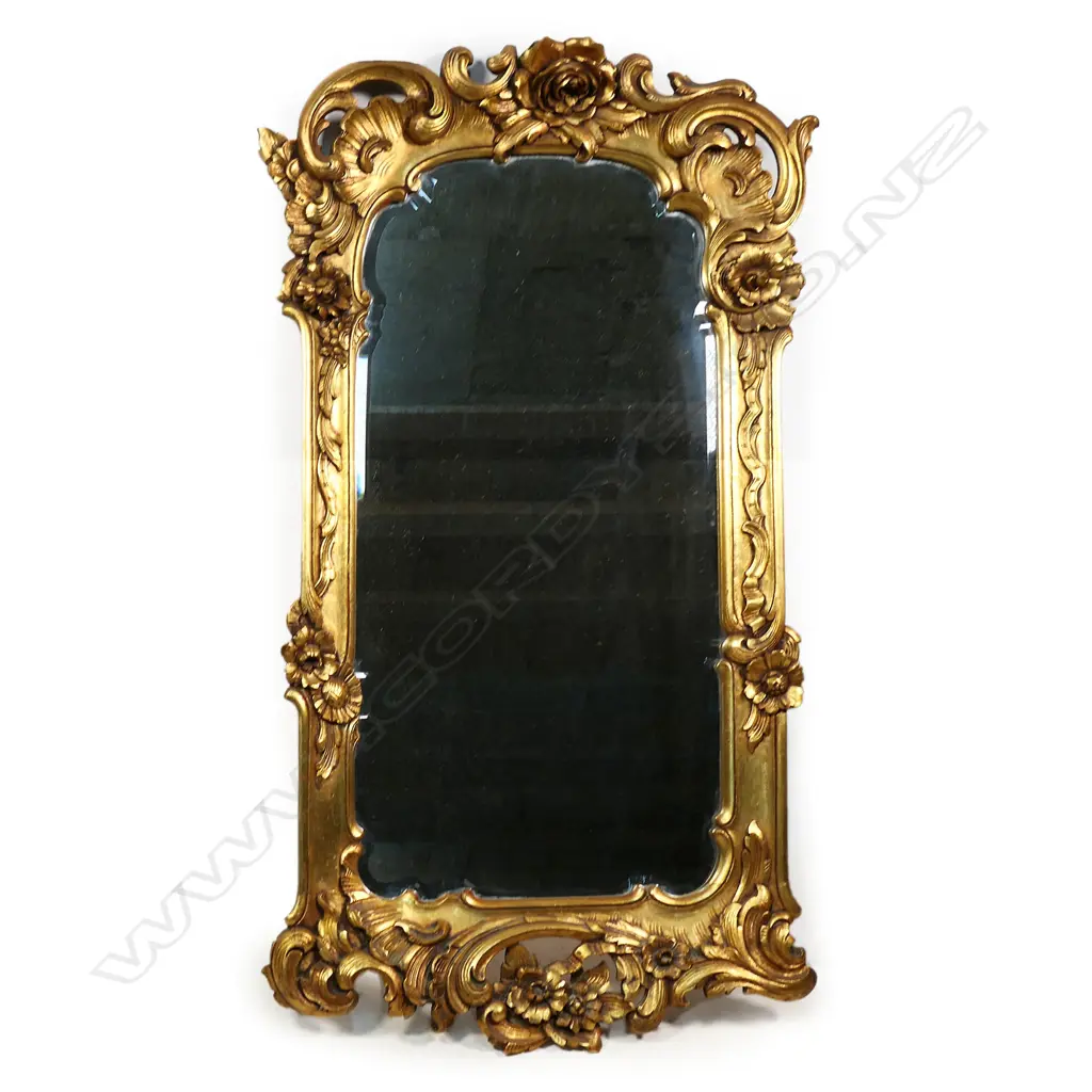 An antique style ornate gilt console mirror, Image 1++