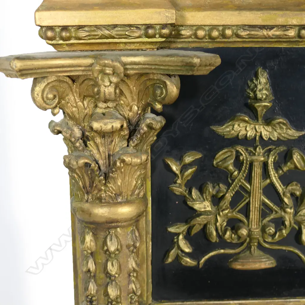 A French Empire style over mantel mirror, Image 1++