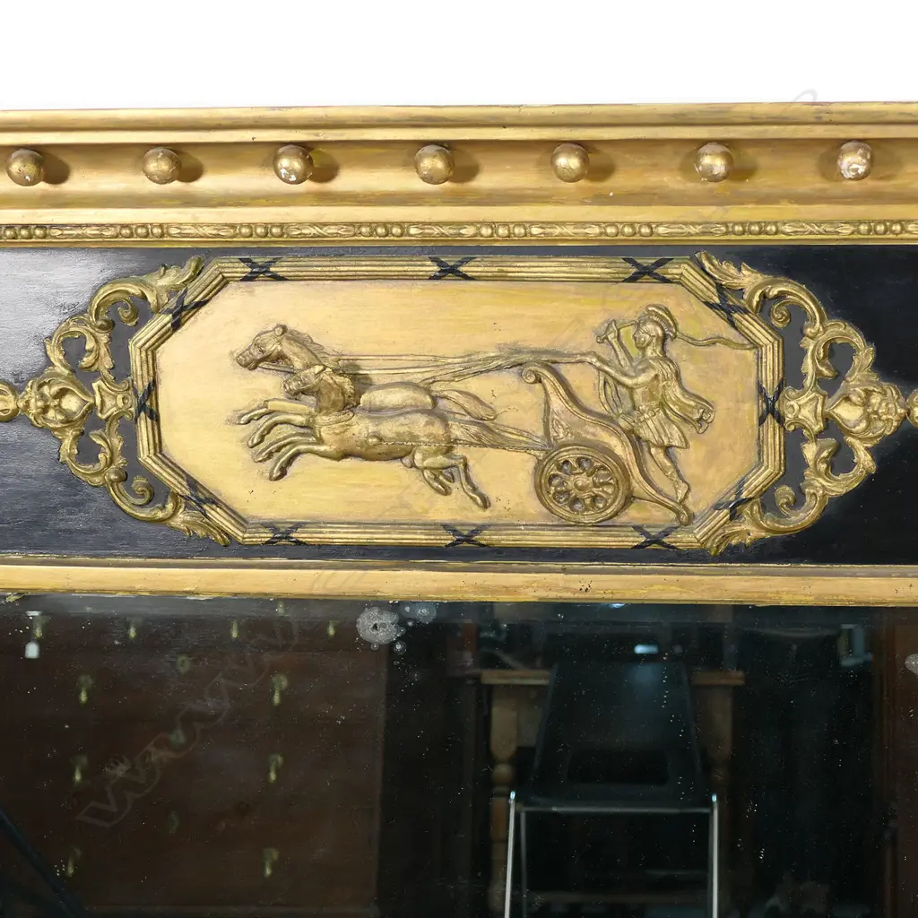 A French Empire style over mantel mirror, Image 1++