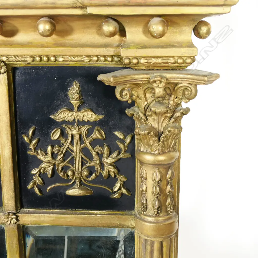 A French Empire style over mantel mirror, Image 1++