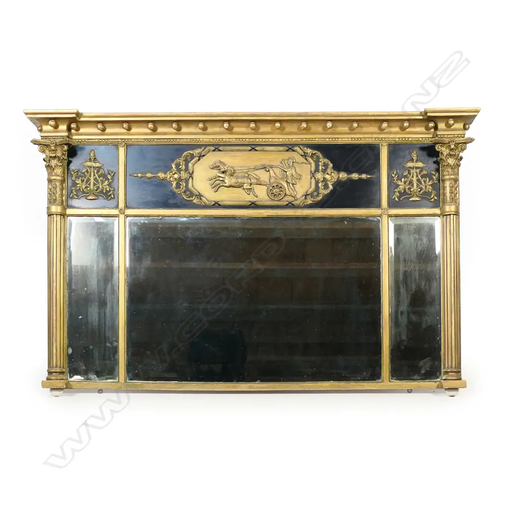 A French Empire style over mantel mirror, Image 1++