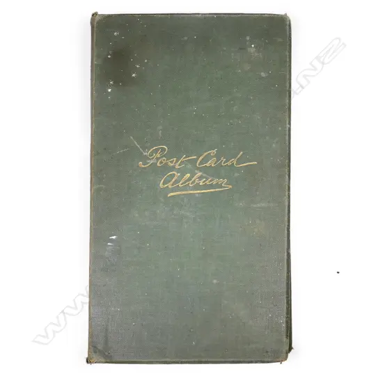 A vintage postcard album,