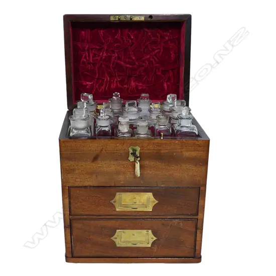 A quality Victorian ship's apothecary chest,