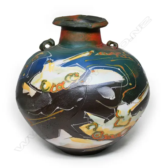 A large Barry Ball pottery floor vase,