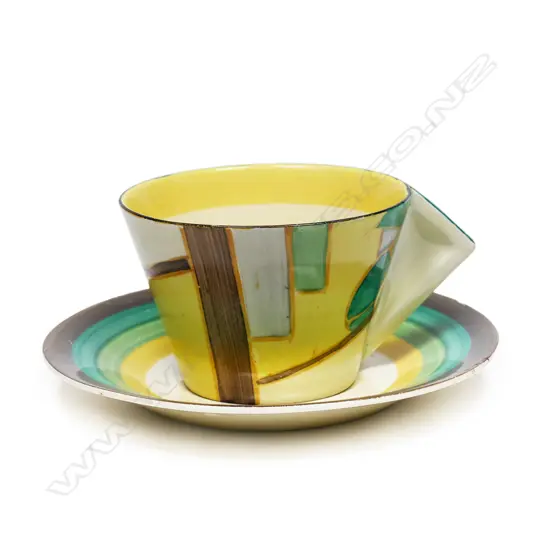 Clarice Cliff 'Fantasque' cup and saucer,