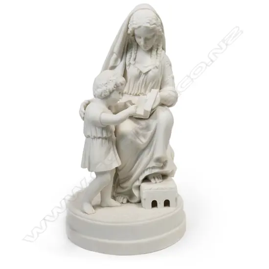 Classic Parianware figure of a woman in a shawl,