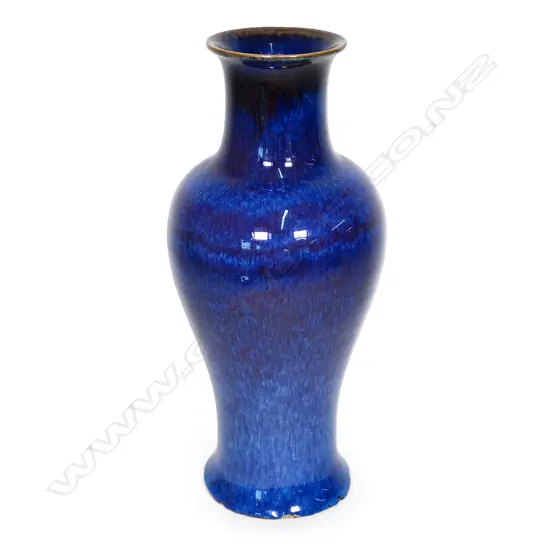 An old Chinese impressive flambe/chun glazed large vase,