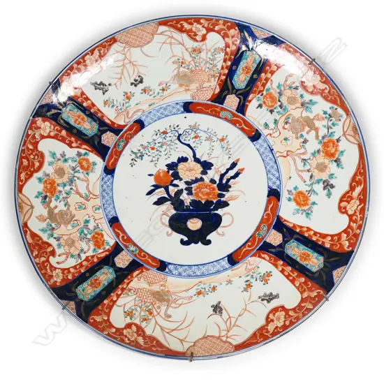 A large Meiji Imari charger,