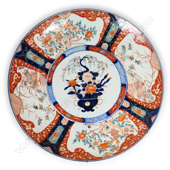 A large Meiji Imari charger,