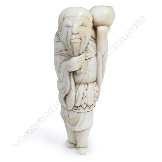 A Japanese ivory netsuke,