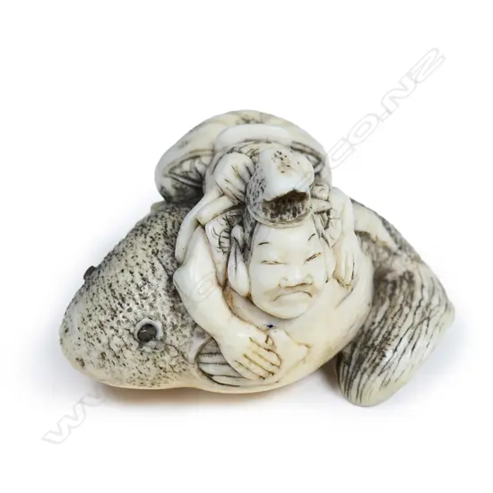 A Japanese ivory netsuke,