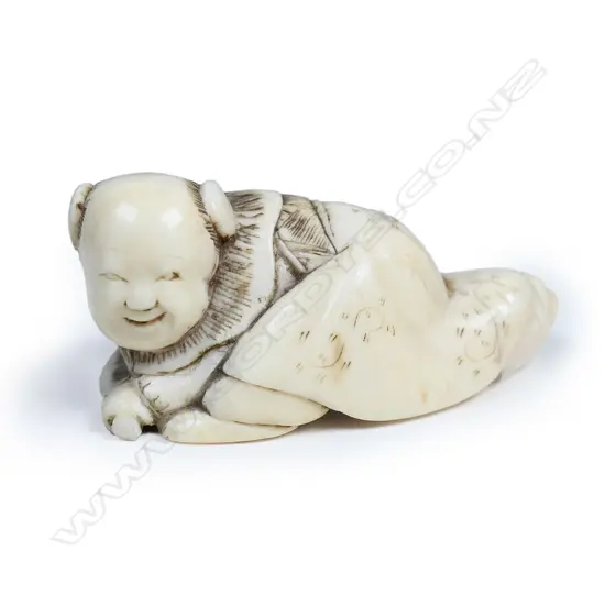A Japanese ivory netsuke,