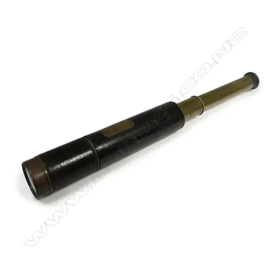 A Victorian four-draw brass 'The Lord Bury' telescope,