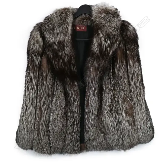 An Arctic fox fur jacket,