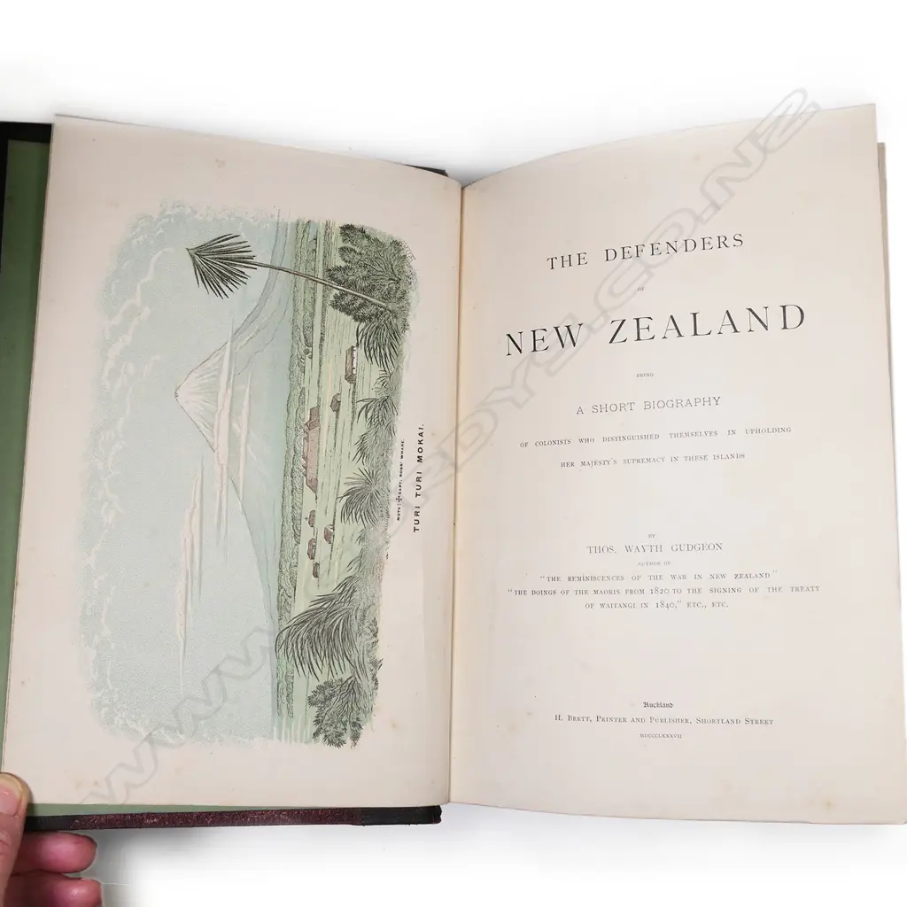 A copy of 'Defenders of New Zealand and Māori History of the War', Image 1++