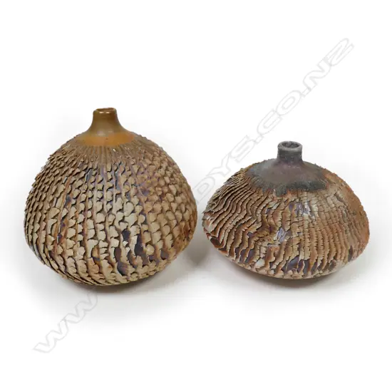 Two Doris Dutch pottery specimen vases,