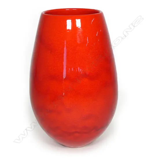 Peter Collis large red glaze vase,