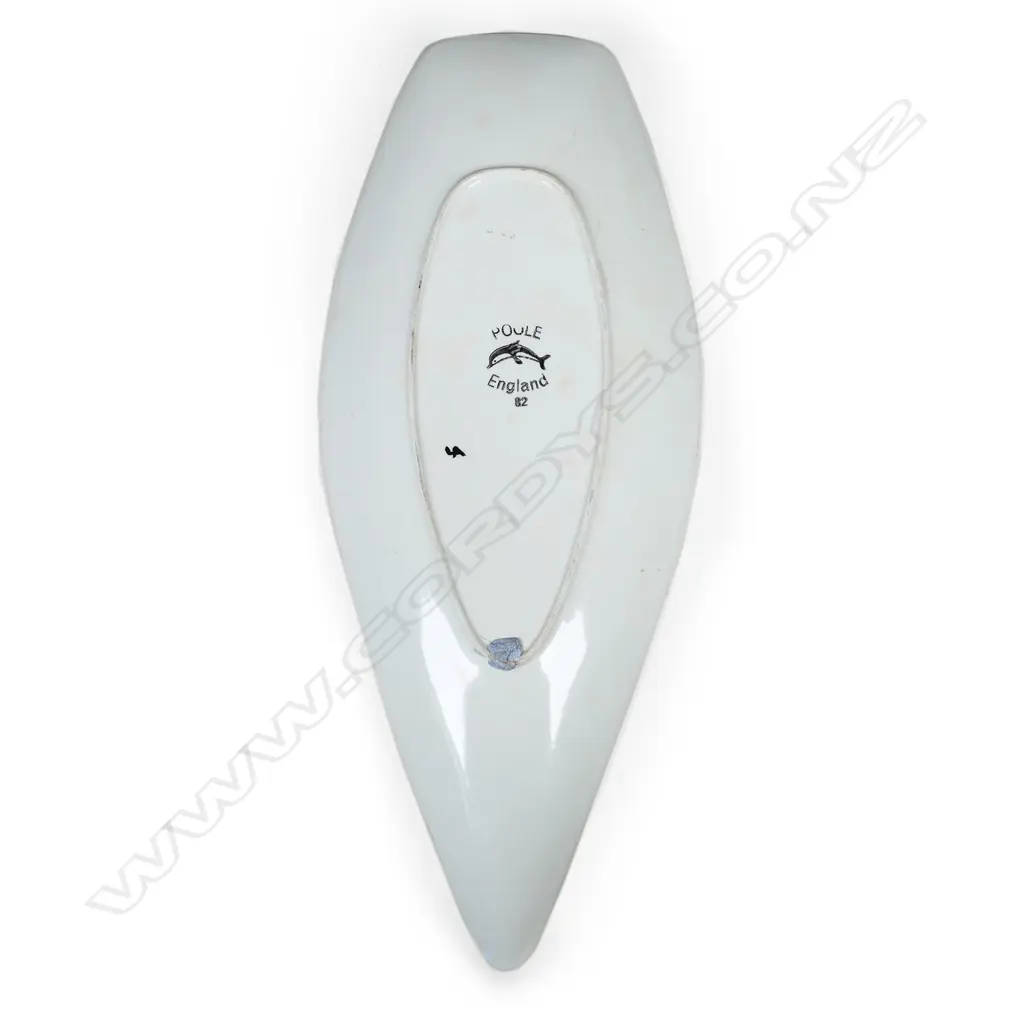 A Delphis Poole stylised fish pottery ‘Spear' dish by Tony Morris, Image 1++